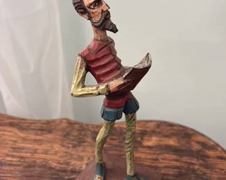 Hand-Carved Wooden Pinocchio Figurine