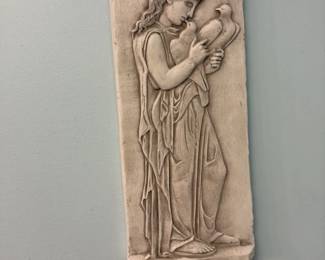Relief Plaque of Woman with Doves