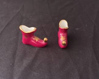 Vintage Porcelain Miniature Shoes 
