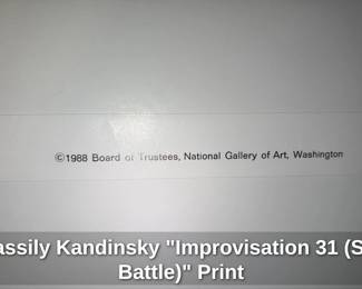 Wassily Kandinsky "Improvisation 31 (Sea Battle)" Print