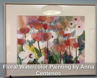 Floral Watercolor Painting by Anna Centenos 