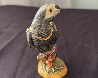 Enamelled Bird Trinket Box 