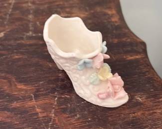 Porcelain Shoe Planter with flowers