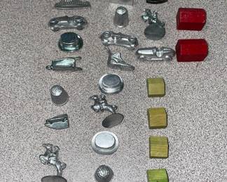 Monopoly tokens from the 50s