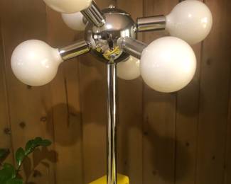 Robert Sonneman MCM Sputnick-Style chrome table lamp