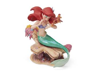 2105
Walt Disney Classics Collection Figurine, Ariel "Seahorse Surprise"
Circa 1998
Comprising a seated "Ariel" painted porcelain figure from Disney's "The Little Mermaid", marked with pickaxe icon to base for 1998, with Certificate of Authenticity and original box
6.5" H x 4.75" W x 6.5" D approximately
Estimate: $150 - $200