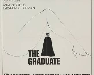 2077
An original movie poster for "The Graduate," 1967
Offset lithograph on poster paper
From the edition of unknown size and date
Appears unsigned
Sight: 40.25" H x 27.25" W
Estimate: $300 - $500
