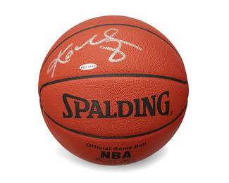 2036
Kobe Bryant Autographed Spalding Basketball
The NBA Official Game Ball with signature in silver metallic ink
9.5" Dia. approximately
Accompanied by a Certificate of Authenticity issued by Upper Deck Authenticated, numbered BAG04668, with matching holographic tag to item.
Estimate: $2,500 - $3,000