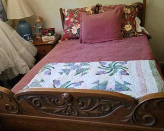 Tiger Oak Double Bed