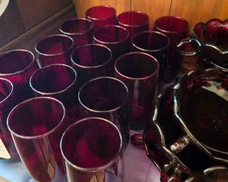 Ruby Red Glass Wear