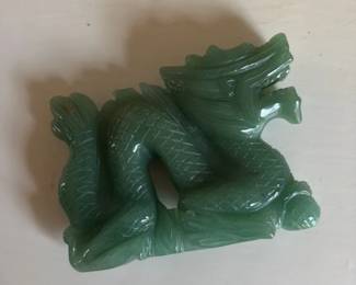 Carved Jade Dragon Pendant