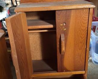 Vintage Wooden Sewing Box with Drawers
