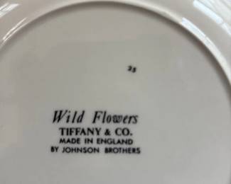 Tiffany & Co. "Wild Flowers" Botanical Plates