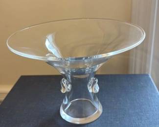 Steuben Glass "Aurene" Footed Bowl