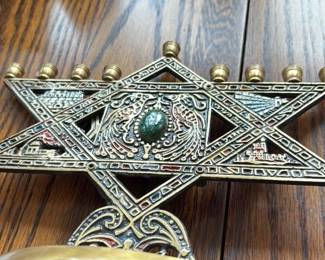 Art Nouveau Hanukkah Menorah