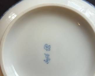 Blue and White Porcelain Bowl with Floral Motif