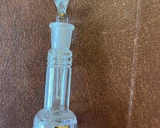 Vintage Glass Perfume Bottle with Swirl Dabber