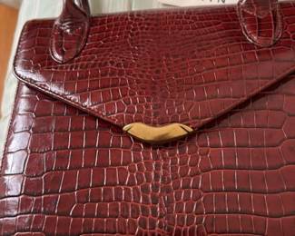 Nine West Embossed Croc-Embossed Handbag