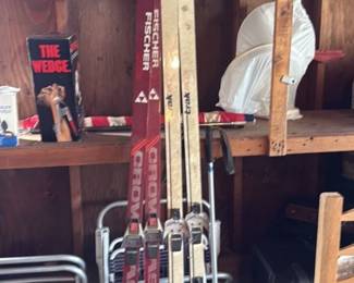 Fischer "Crown" and "Trak Racer" Skis with Bindings