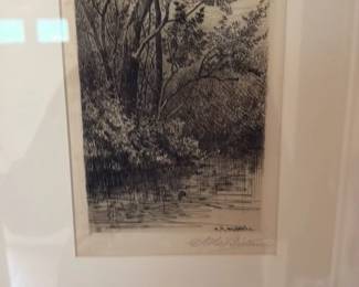 Landscape Etching by A.R. Dunlap