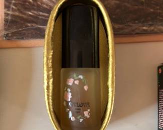 Vintage Perfume Bottle with Decorative Case