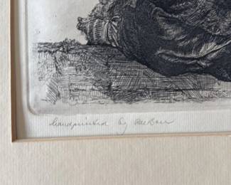 Etching by Rembrandt van Rijn "The Little Rembrandt"