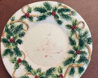 Yankee Candle Christmas Wreath Plate