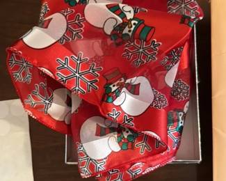 Christms Snowman and Snowflake Scarf