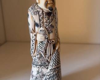 Netsuke of a Fisherman