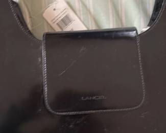 Lancel Black Patent Leather Shoulder Bag
