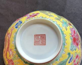 Chinese Famille Rose Egg Shell Porcelain Bowl