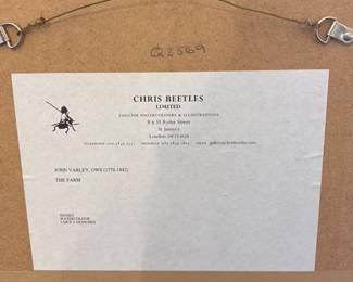 John Varley "The Farm" Watercolor