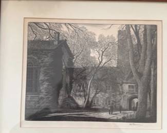 Passing Cannon Green Wood Engraving by W. Mason