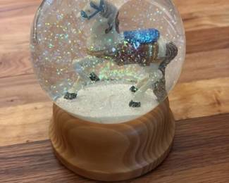 Carousel Horse Snow Globe