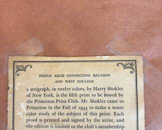 Triple Arch Connecting Reunion and West College Serigraph