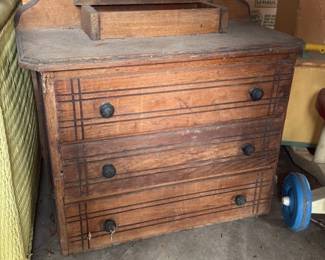 Antique Wooden Music Box Stand