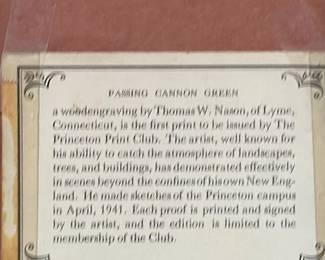 Passing Cannon Green Wood Engraving by W. Mason
