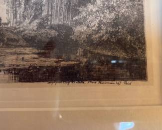 Impressionist Landscape Etching