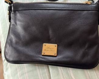 Lauren Ralph Lauren Black Leather Crossbody Bag
