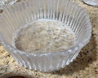 Vintage Frosted Glass Bowl
