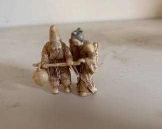 Antique Japanese Netsuke of Two Figures