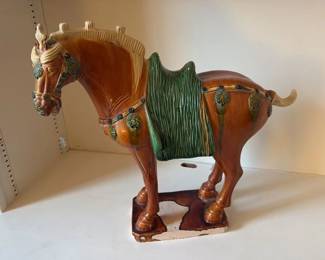 Tang Dynasty Style Ceramic Horse Figurine