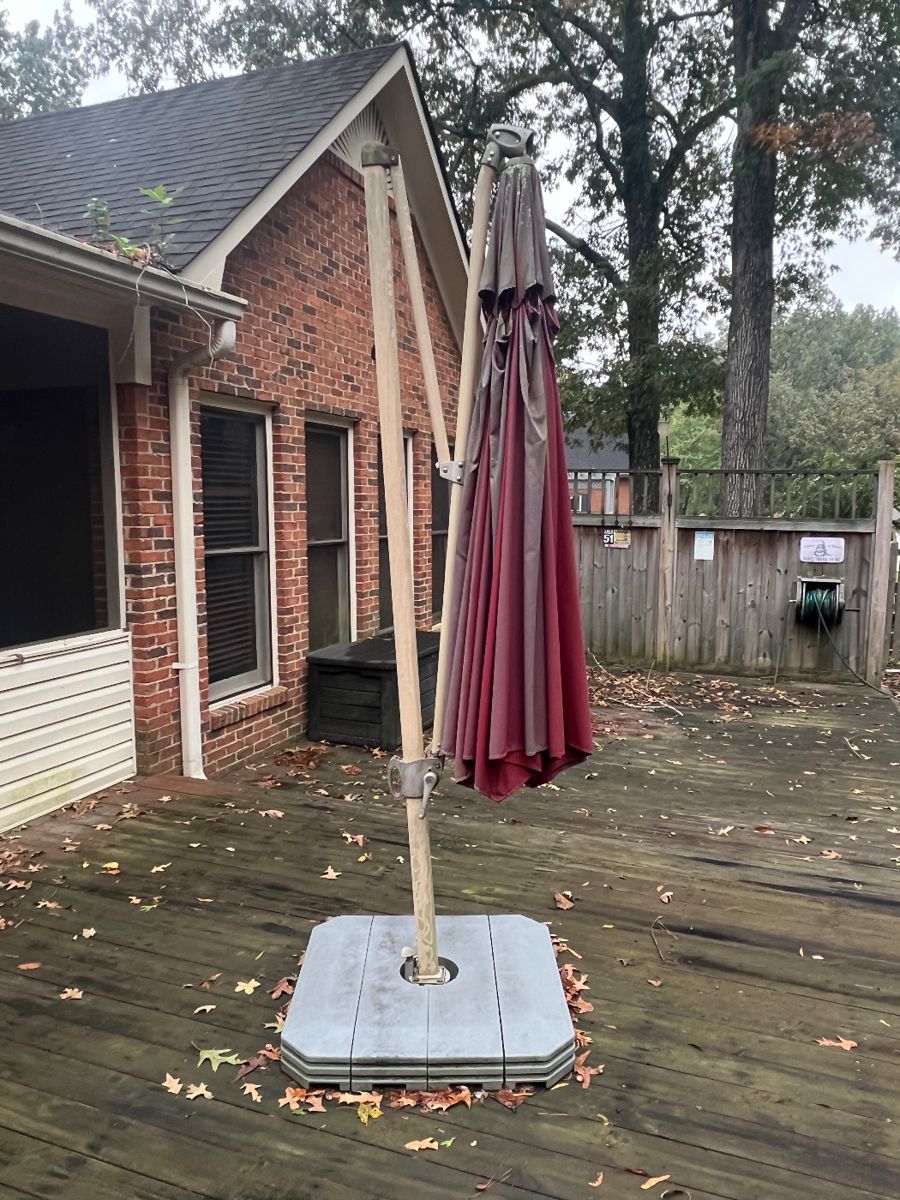 Umbrella on stand