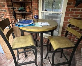 Bar height table and stools 