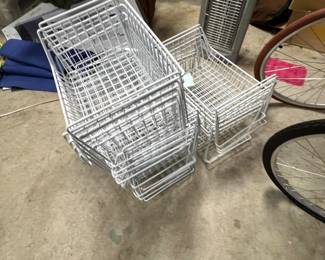 Wire basket shelves 