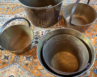 Various Copper Buckets