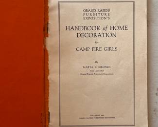 Grand Rapids Furniture Exposition’s Handbook Home Decoration for Campfire Girls