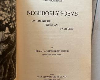 James  Whitcomb Riley-Rhymes of Childhood, 1895 Armazindy, 1891 Neighborly Poems