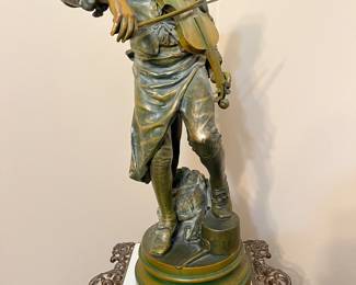 Bronze finish Die Cast sculpture-"Lulli Enfant" -Adrien Étienne Gaudez
