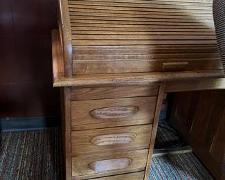 Antique Oak Rolltop Desk